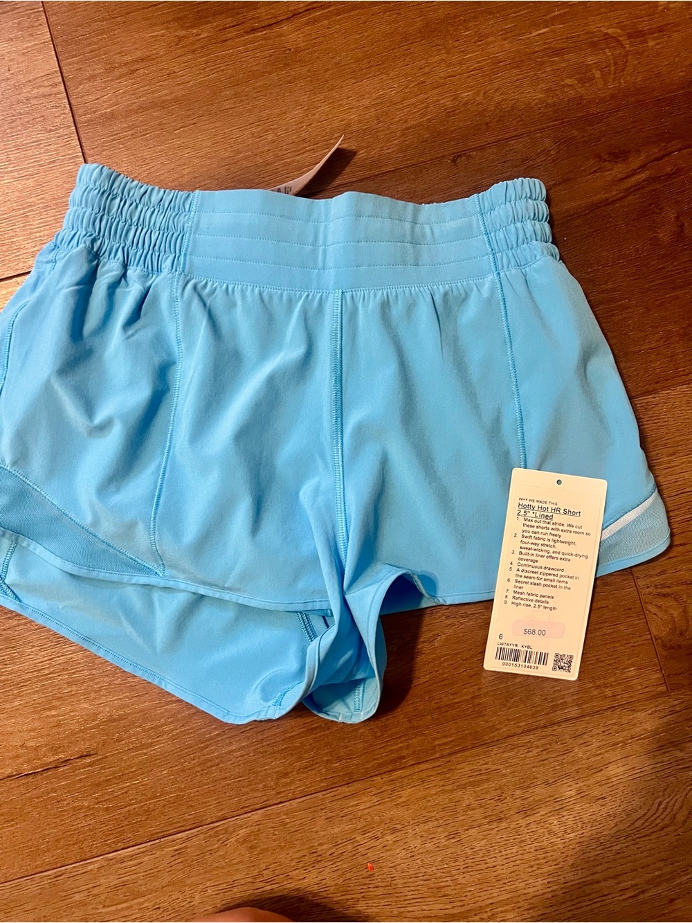 Lululemon Hotty Hot HR 2.5” size 6 Kayak Blue